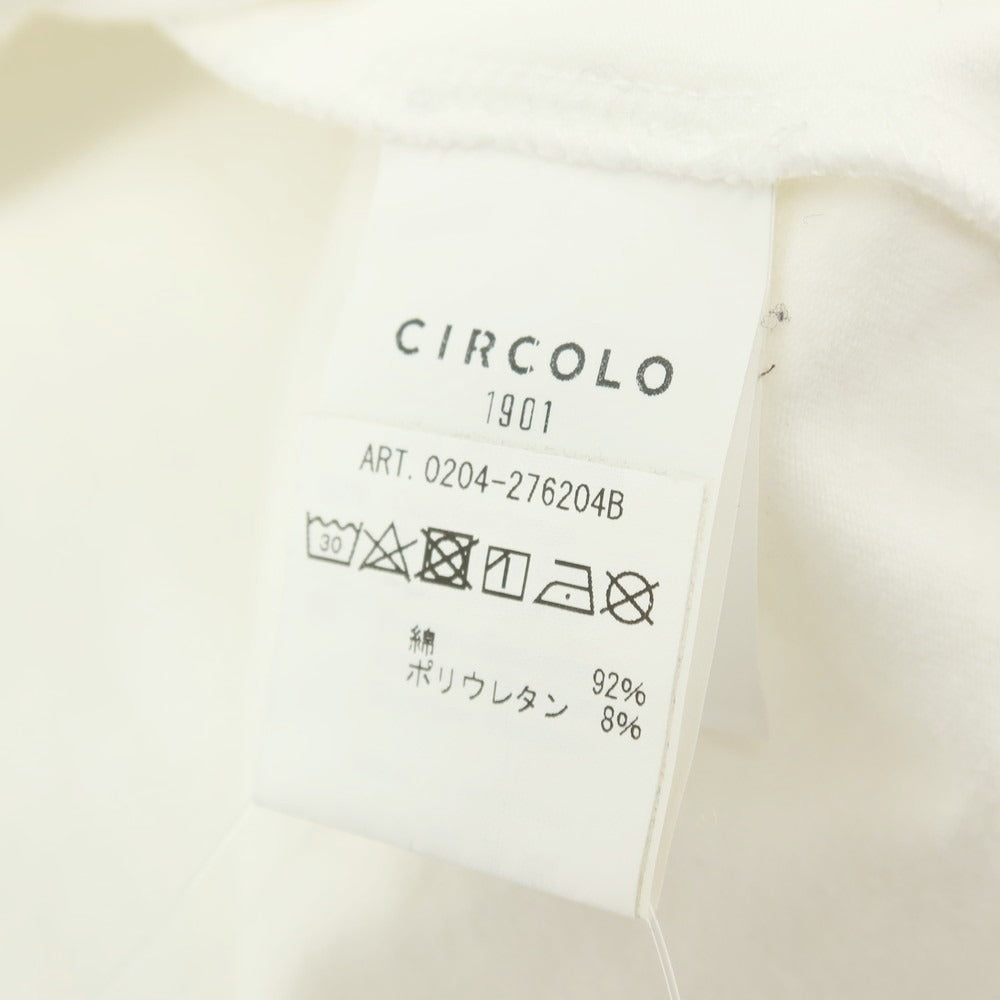 【SALE30%OFF/返品不可】【中古】チルコロ1901 CIRCOLO 1901 コットンポリウレタン ジャージー タートルネック 長袖Ｔシャツ ホワイト【 サイズL 】【 状態ランクC 】【 メンズ 】