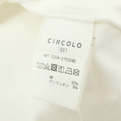 【SALE30%OFF/返品不可】【中古】チルコロ1901 CIRCOLO 1901 コットンポリウレタン ジャージー タートルネック 長袖Ｔシャツ ホワイト【 サイズL 】【 状態ランクC 】【 メンズ 】