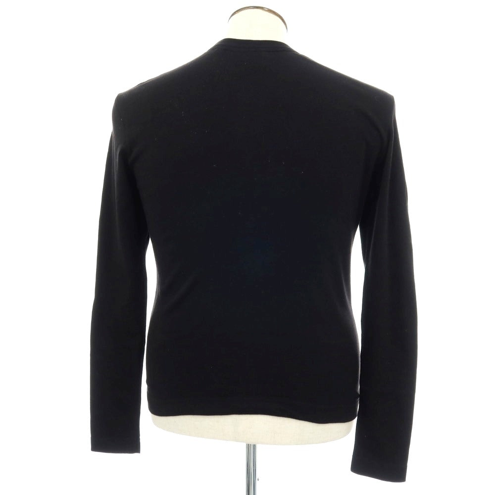 【中古】メゾン コルニション MAISON CORNICHON コットン クルーネック 長袖Ｔシャツ ブラック【サイズ3】【 状態ランクB 】【 メンズ 】[BPD]