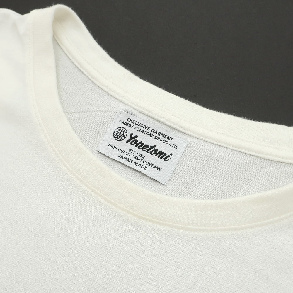 【中古】ヨネトミ yonetomi コットン クルーネック 半袖Ｔシャツ ホワイト【サイズ4】【 状態ランクB 】【 メンズ 】
