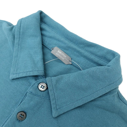 【SALE10%OFF/返品不可】【中古】ザノーネ ZANONE アイスコットン 半袖ポロシャツ ターコイズブルー【 サイズ50 】【 状態ランクB 】【 メンズ 】