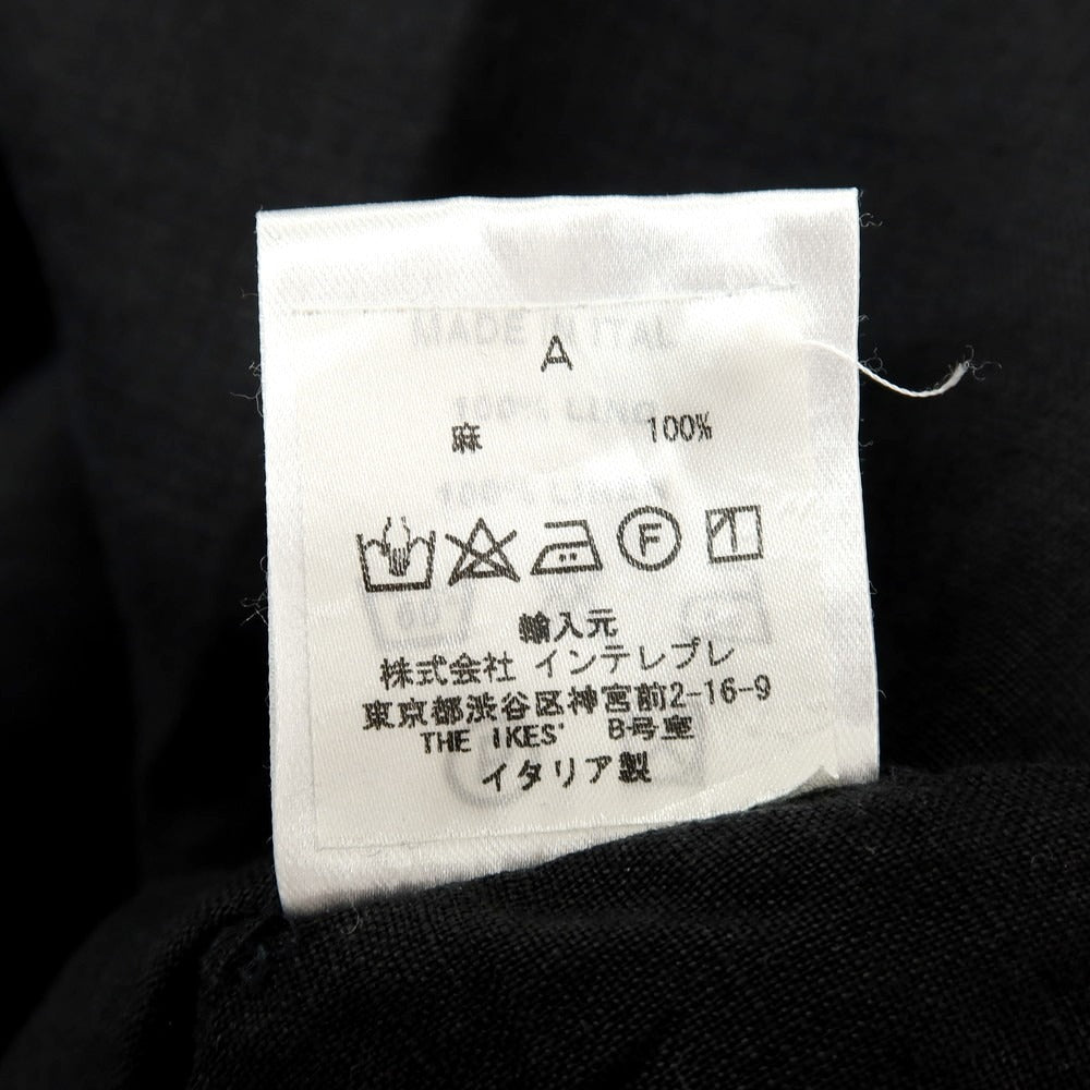 【中古】マリオ ムスカリエッロ Mario Muscariello リネン 七分袖 カプリシャツ ブラック【 L 】【 状態ランクB 】【 メンズ 】 []