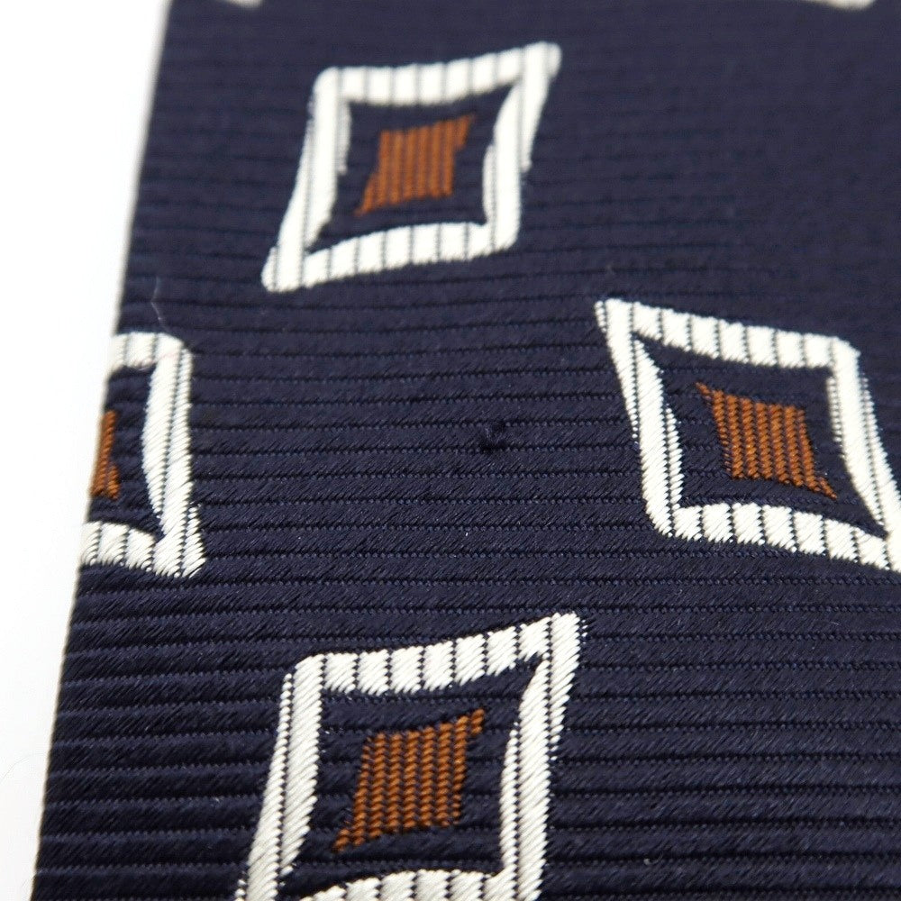 【中古】エリコフォルミコラ ERRICO FORMICOLA シルク 小紋柄ネクタイ ネイビーxブラウン【 状態ランクB 】【 メンズ 】