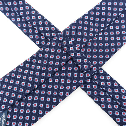 【中古】ステファノ ビジ stefano bigi シルク 小紋柄ネクタイ ネイビーxレッド【 状態ランクB 】【 メンズ 】