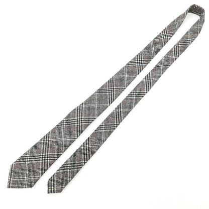 【中古】フランコバッシ FRANCO BASSI ウール チェック柄ネクタイ ブラックxボルドー【 状態ランクB 】【 メンズ 】