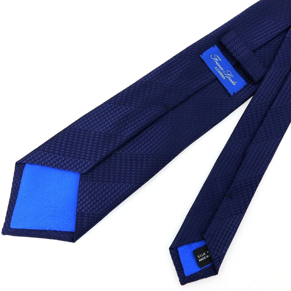 【中古】フランコ スパダ Franco Spada シルク シャドー ネクタイ ネイビー【 状態ランクB 】【 メンズ 】