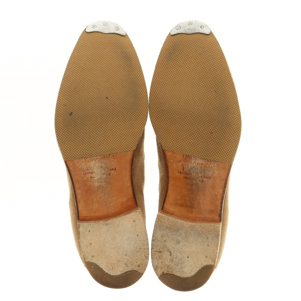 【中古】フェランテ FERRANTE スエード レザー コインローファー ライトブラウン【 6 1/2 】【 状態ランクD 】【 メンズ 】 []