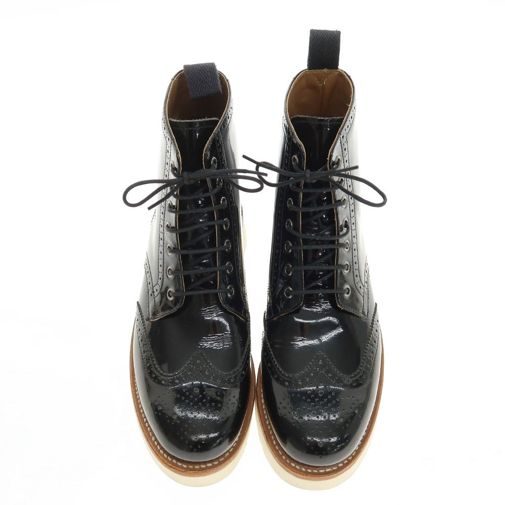 【中古】グレンソン GRENSON パテント レザー ブーツ ブラック【 サイズ6 】【 状態ランクB 】【 メンズ 】