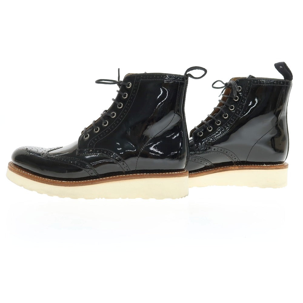 【中古】グレンソン GRENSON パテント レザー ブーツ ブラック【サイズ6】【 状態ランクB 】【 メンズ 】