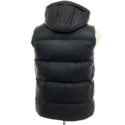 【中古】ジョゼフオム JOSEPH HOMME ゴートレザー スタンドカラー ダブルジップ ダウンベスト ブラック【サイズ46】【 状態ランクA 】【 メンズ 】