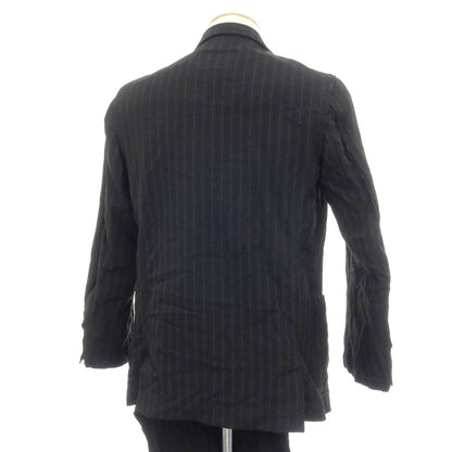 【中古】コムデギャルソン オムドゥ COMME des GARCONS HOMME DEUX 2017年秋冬 ピンストライプ 3つボタンスーツ セットアップ ブラックxホワイト【 S/S 】【 状態ランクB 】【 メンズ 】 []