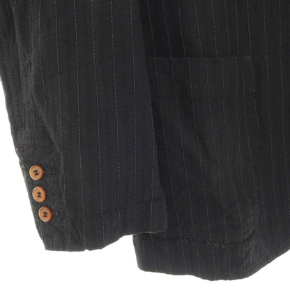 【中古】コムデギャルソン オムドゥ COMME des GARCONS HOMME DEUX 2017年秋冬 ピンストライプ 3つボタンスーツ セットアップ ブラックxホワイト【 S/S 】【 状態ランクB 】【 メンズ 】 []