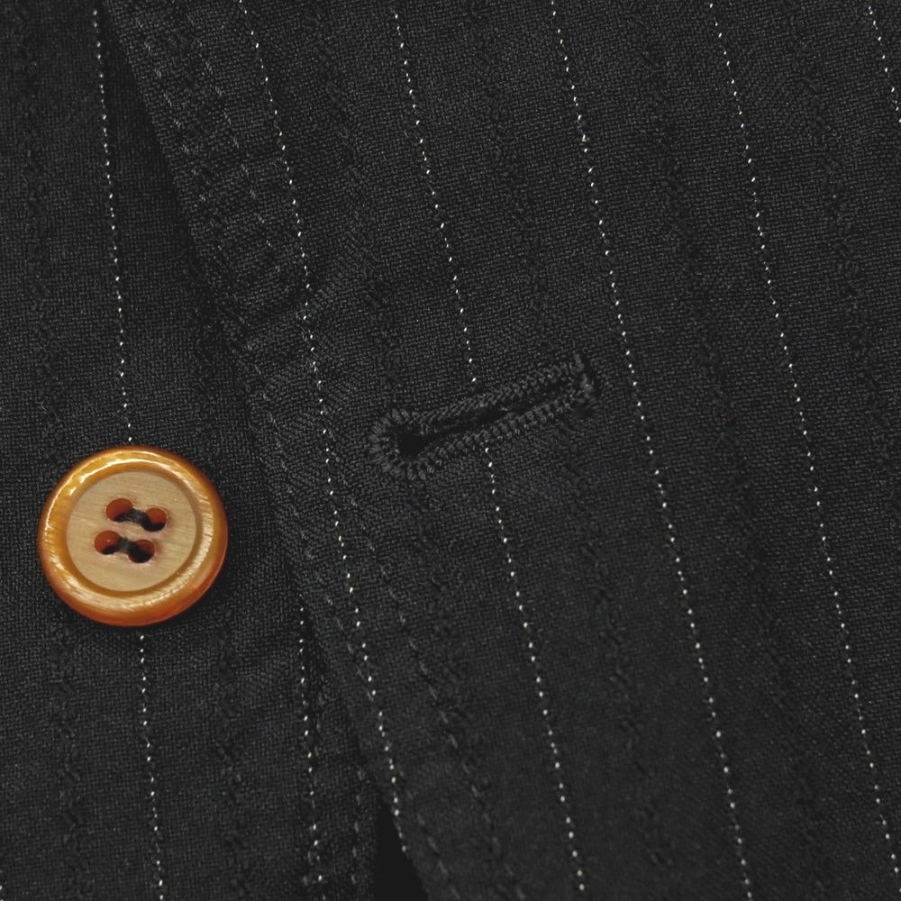 【中古】コムデギャルソン オムドゥ COMME des GARCONS HOMME DEUX 2017年秋冬 ピンストライプ 3つボタンスーツ セットアップ ブラックxホワイト【 S/S 】【 状態ランクB 】【 メンズ 】 []