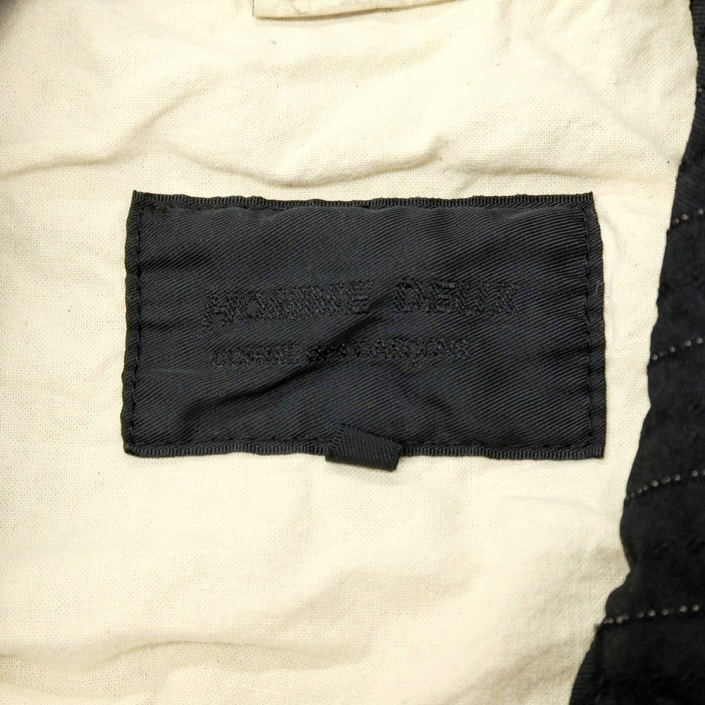 【中古】コムデギャルソン オムドゥ COMME des GARCONS HOMME DEUX 2017年秋冬 ピンストライプ 3つボタンスーツ セットアップ ブラックxホワイト【 S/S 】【 状態ランクB 】【 メンズ 】 []
