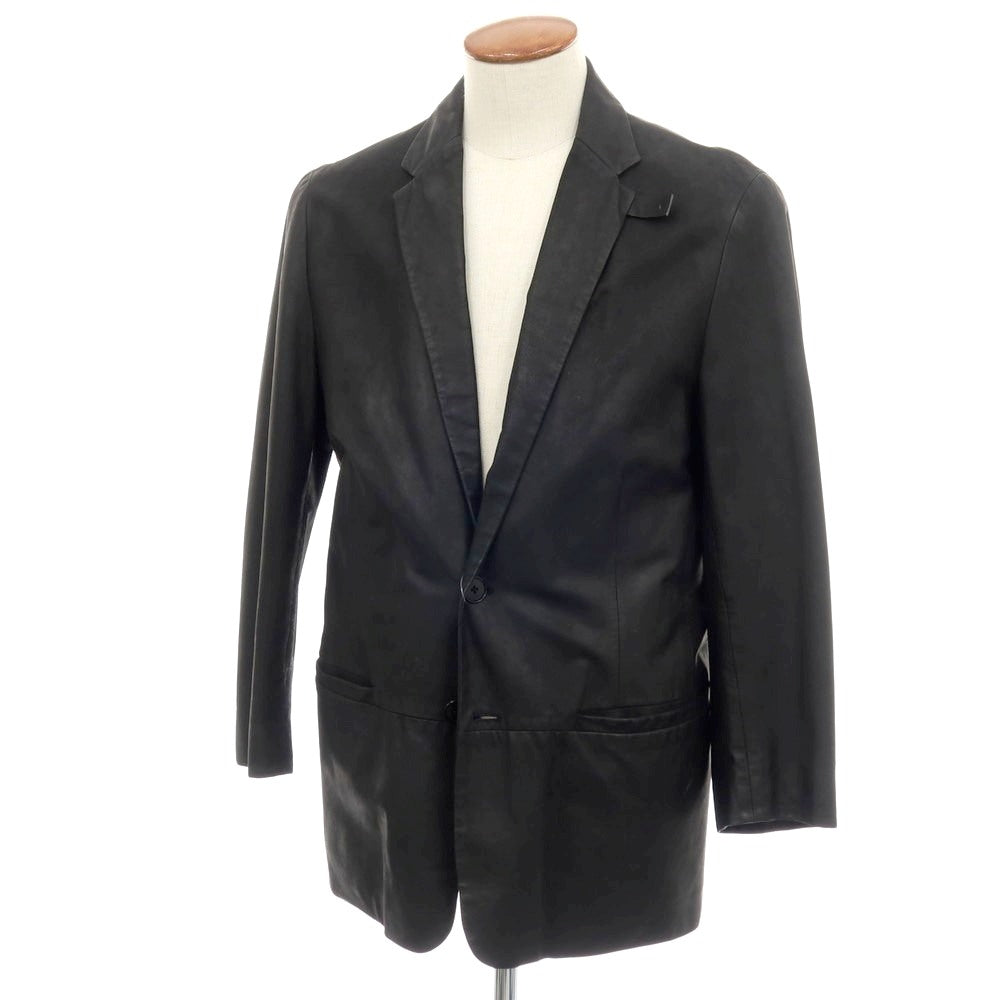 【中古】カルバンクライン Calvin Klein ゴート レザー 2B カジュアルジャケット ブラック【 M 】【 状態ランクC 】【 メンズ 】 []