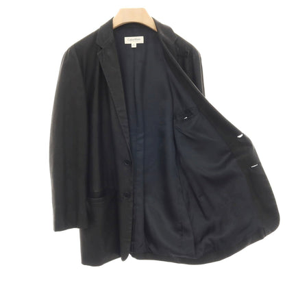 【中古】カルバンクライン Calvin Klein ゴート レザー 2B カジュアルジャケット ブラック【 M 】【 状態ランクC 】【 メンズ 】 []