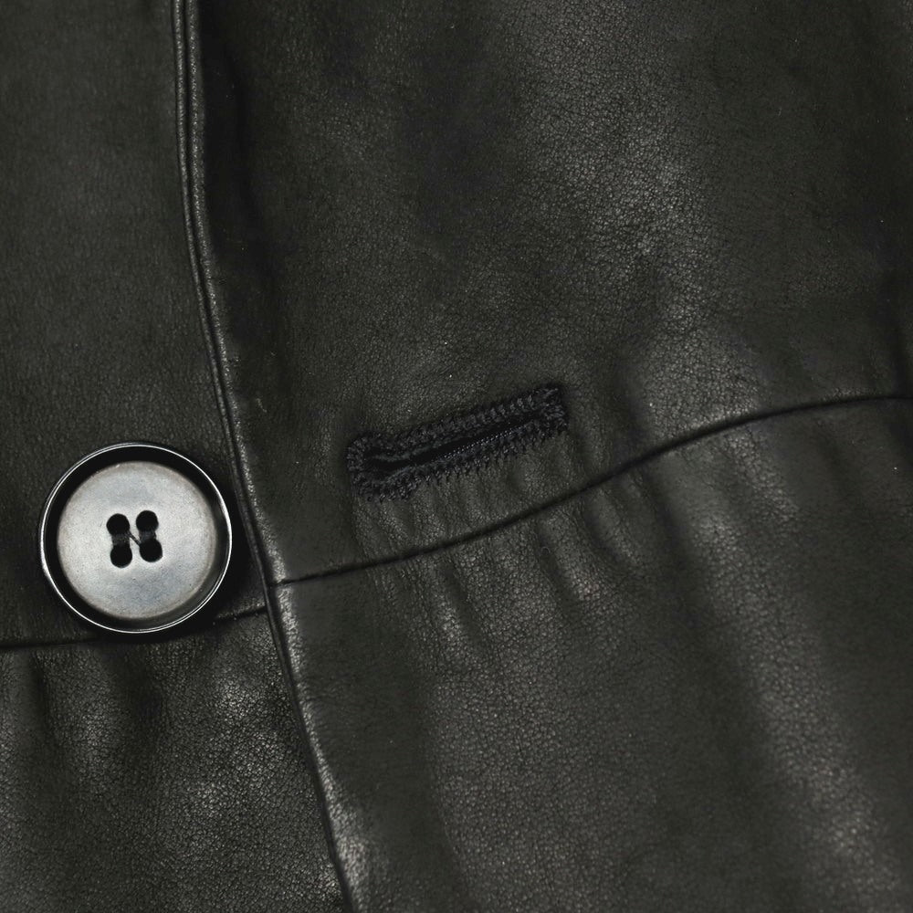 【中古】カルバンクライン Calvin Klein ゴート レザー 2B カジュアルジャケット ブラック【 M 】【 状態ランクC 】【 メンズ 】 []