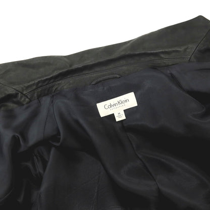 【中古】カルバンクライン Calvin Klein ゴート レザー 2B カジュアルジャケット ブラック【 M 】【 状態ランクC 】【 メンズ 】 []