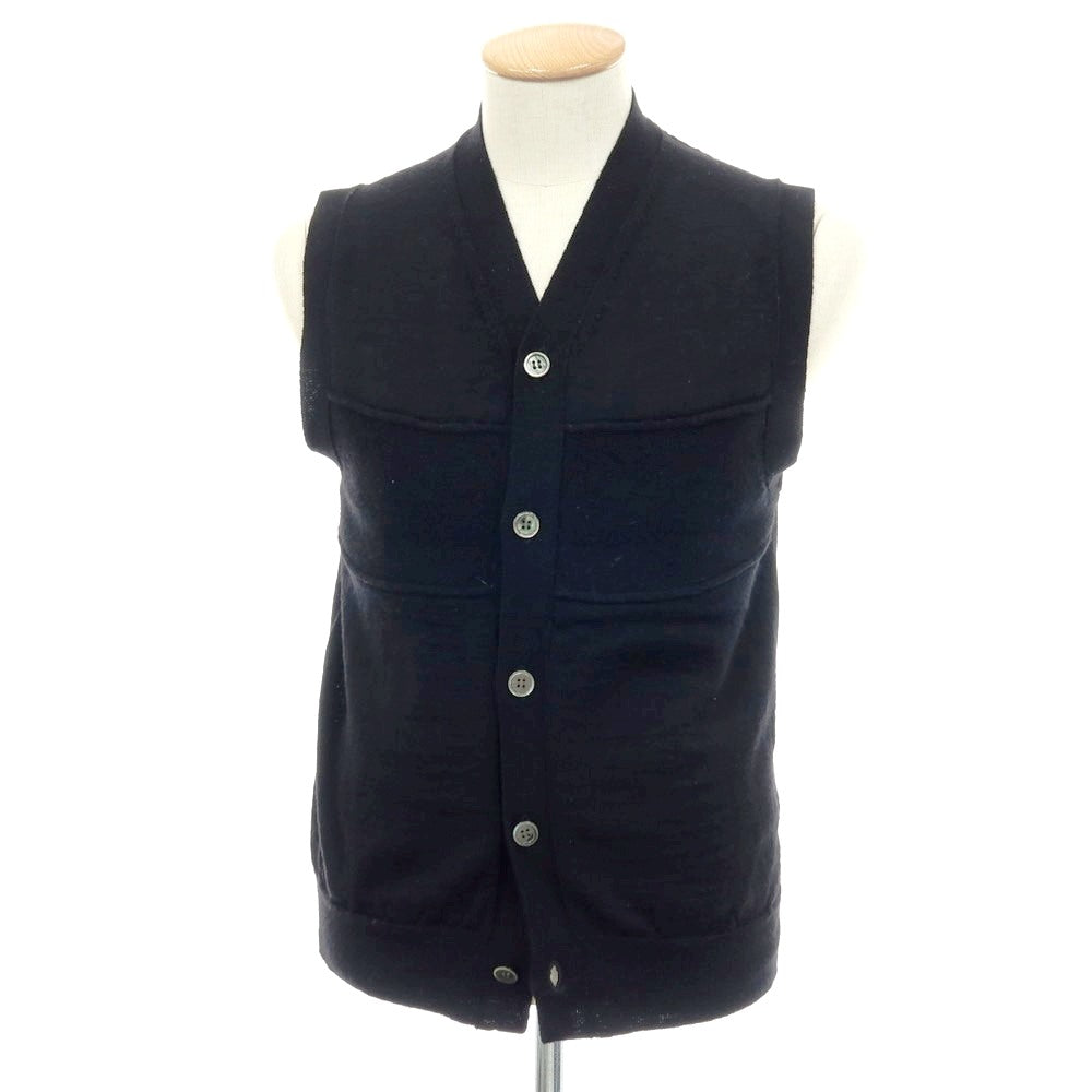 【中古】コムデギャルソン オムドゥ COMME des GARCONS HOMME DEUX 2019年春夏 ウール ニットベスト ブラック【サイズS】【 状態ランクB 】【 メンズ 】[APD]
