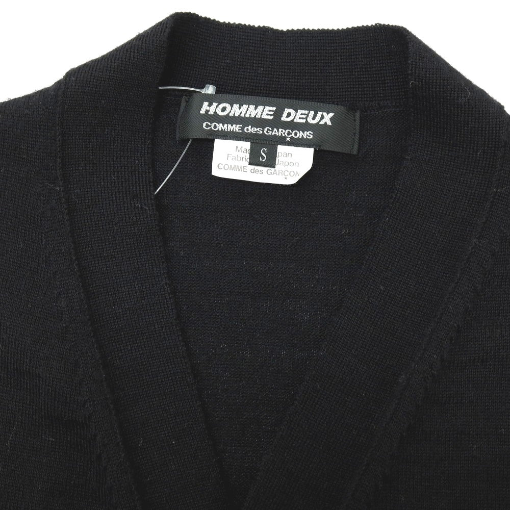 【中古】コムデギャルソン オムドゥ COMME des GARCONS HOMME DEUX 2019年春夏 ウール ニットベスト ブラック【サイズS】【 状態ランクB 】【 メンズ 】