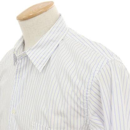 【中古】コムデギャルソン オムドゥ COMME des GARCONS HOMME DEUX 2019年春夏 コットン ストライプ レギュラーカラー カジュアルシャツ ホワイトxブルー【サイズXS】【 状態ランクD 】【 メンズ 】