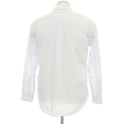 【中古】コムデギャルソン オムドゥ COMME des GARCONS HOMME DEUX 2019年春夏 コットン ストライプ レギュラーカラー カジュアルシャツ ホワイトxブルー【サイズXS】【 状態ランクD 】【 メンズ 】