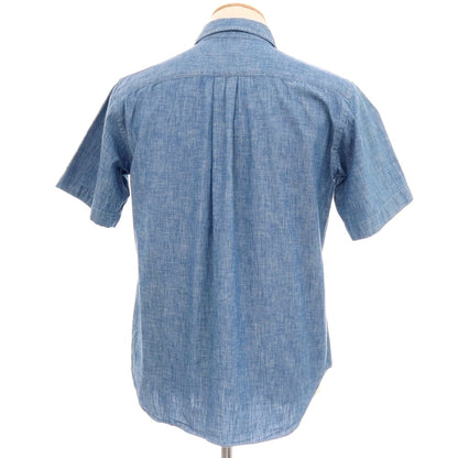 【中古】コムデギャルソン オムドゥ COMME des GARCONS HOMME DEUX 2015年春夏 コットン シャンブレー レギュラーカラー 半袖シャツ ブルー【サイズXS】【 状態ランクC 】【 メンズ 】