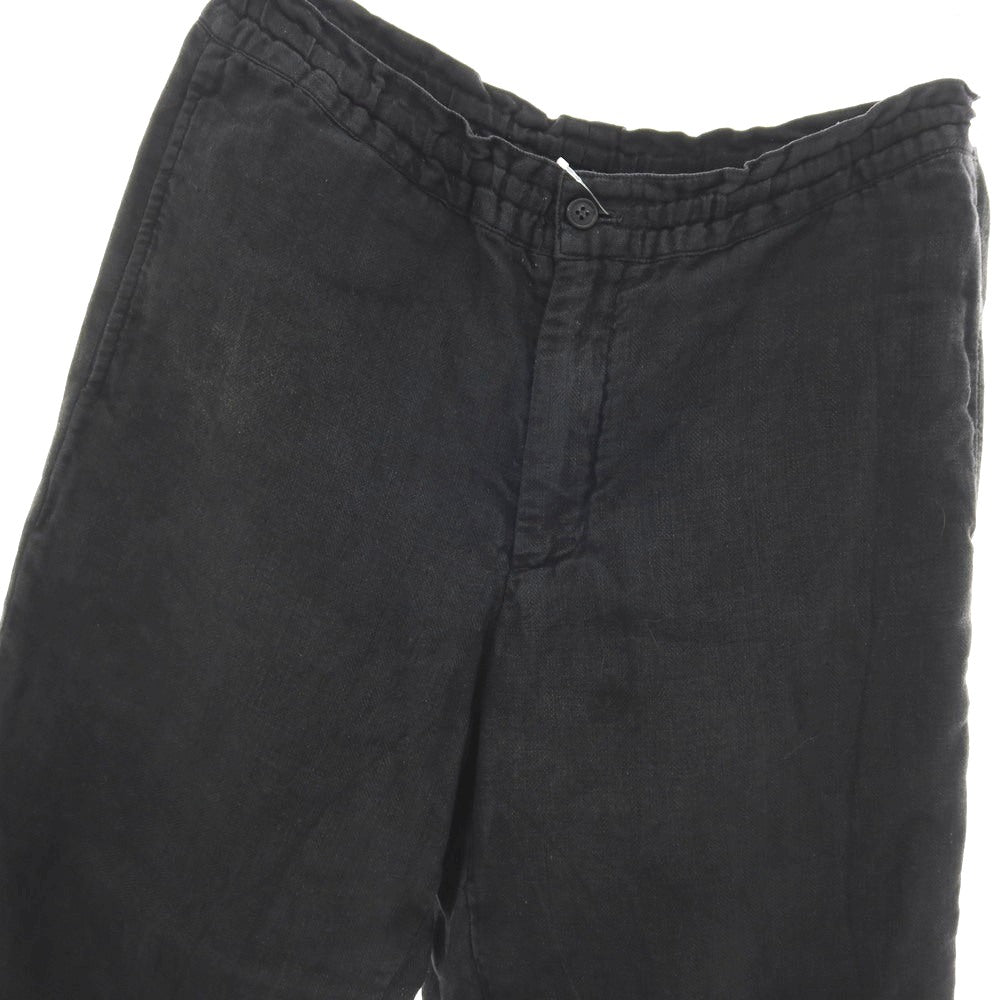 【中古】コムデギャルソン オムドゥ COMME des GARCONS HOMME DEUX 2016年春夏 リネン イージーパンツ ブラック【サイズXS】【 状態ランクC 】【 メンズ 】