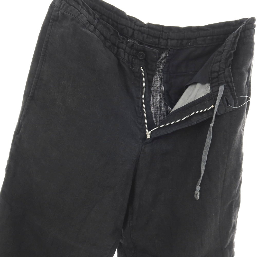 【中古】コムデギャルソン オムドゥ COMME des GARCONS HOMME DEUX 2016年春夏 リネン イージーパンツ ブラック【サイズXS】【 状態ランクC 】【 メンズ 】