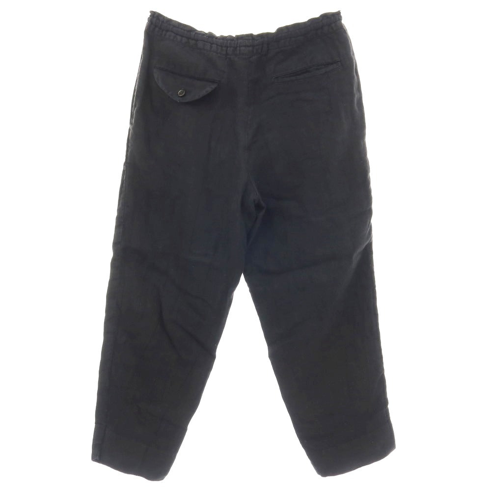 【中古】コムデギャルソン オムドゥ COMME des GARCONS HOMME DEUX 2016年春夏 リネン イージーパンツ ブラック【サイズXS】【 状態ランクC 】【 メンズ 】
