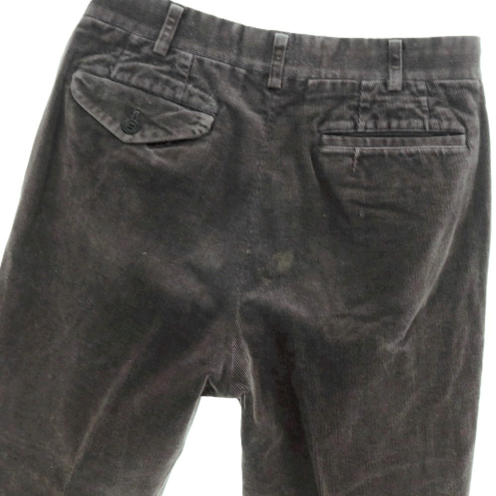 【中古】コムデギャルソン オムドゥ COMME des GARCONS HOMME DEUX 2015年秋冬 ストレッチ コットン 細畝 コーデュロイパンツ ダークグレー【サイズS】【 状態ランクD 】【 メンズ 】