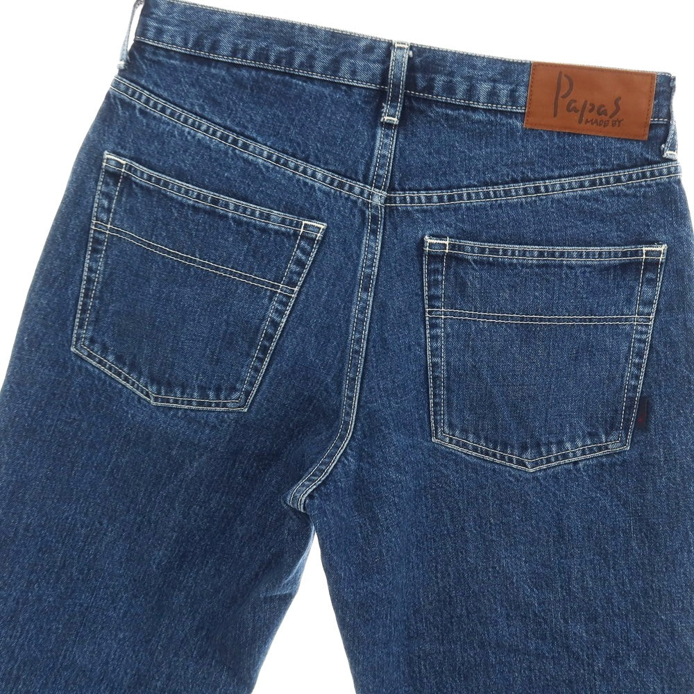 【中古】パパス PAPAS コットン デニムパンツ ジーンズ ブルー【サイズ31】【 状態ランクB 】【 メンズ 】