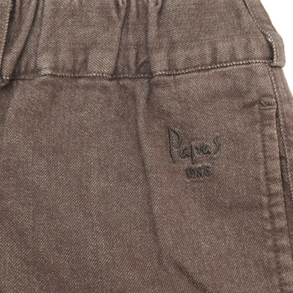 【中古】パパス PAPAS ストレッチ コットン デニム イージーパンツ ブラウン【サイズ48/M】【 状態ランクB 】【 メンズ 】