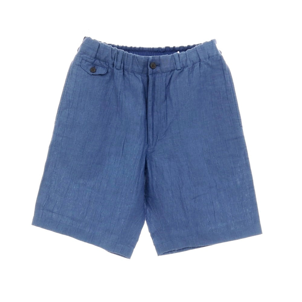 【中古】パパス PAPAS リネンコットン ショートパンツ ブルー【サイズ46/S】【 状態ランクB 】【 メンズ 】