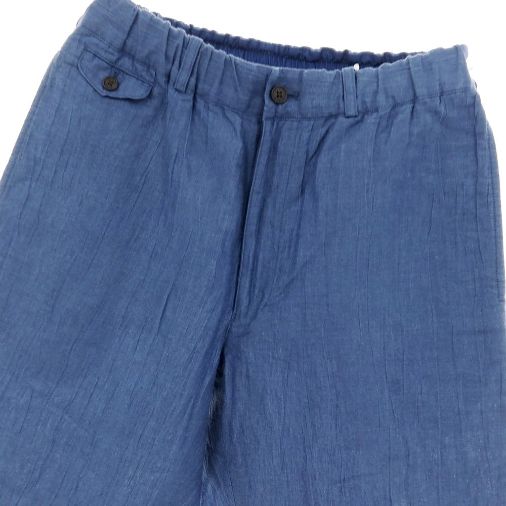 【中古】パパス PAPAS リネンコットン ショートパンツ ブルー【サイズ46/S】【 状態ランクB 】【 メンズ 】