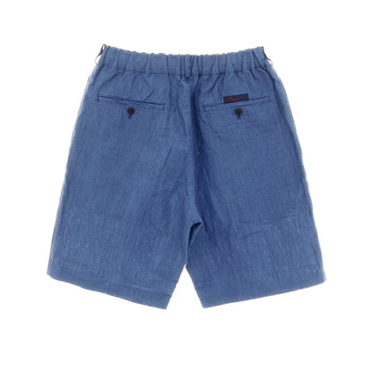 【中古】パパス PAPAS リネンコットン ショートパンツ ブルー【サイズ46/S】【 状態ランクB 】【 メンズ 】