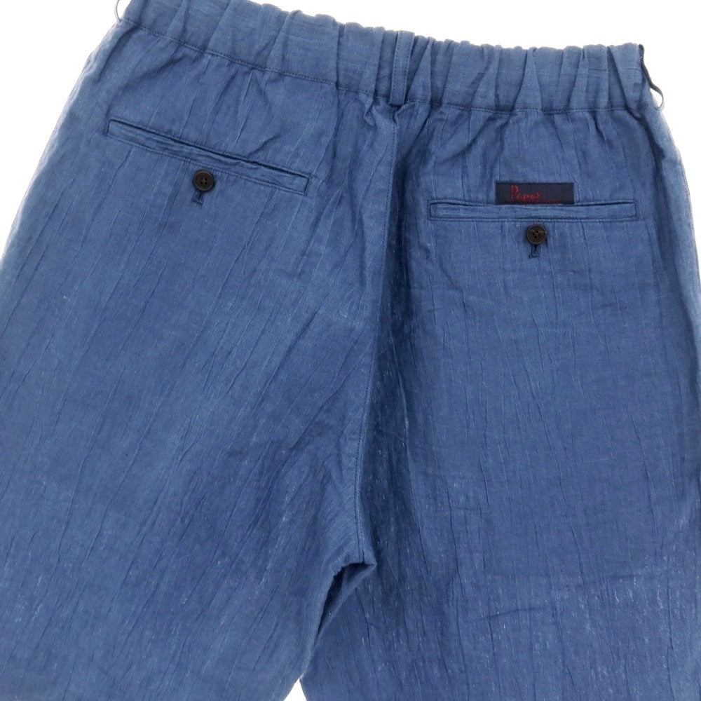 【中古】パパス PAPAS リネンコットン ショートパンツ ブルー【サイズ46/S】【 状態ランクB 】【 メンズ 】
