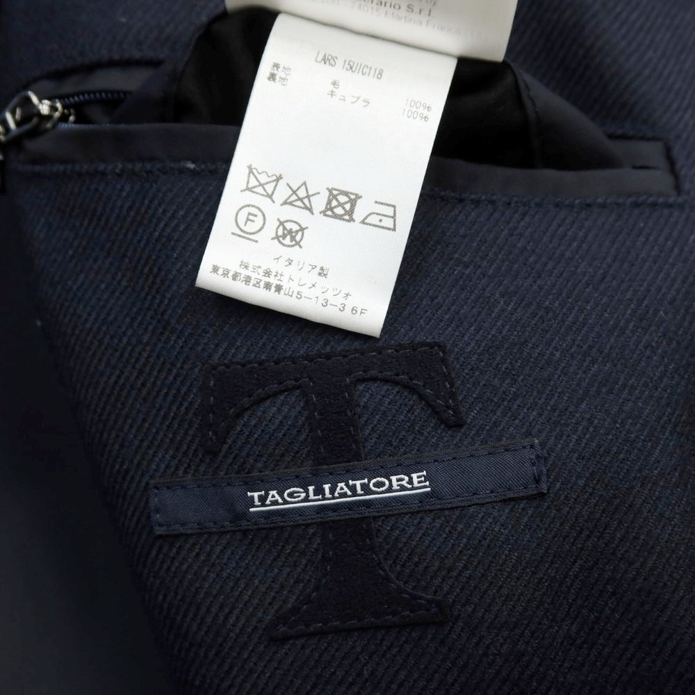 【中古】タリアトーレ TAGLIATORE ウール ステンカラーコート ネイビー【 サイズ46 】【 状態ランクB 】【 メンズ 】