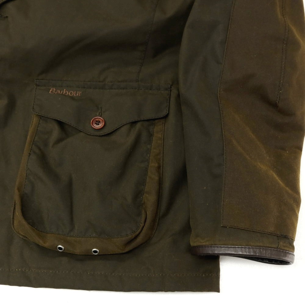 【中古】バブアー Barbour Beacon Sports Jacket ワックスコットン テーラード型 フィールドジャケット オリーブ【サイズS】【 状態ランクB 】【 メンズ 】