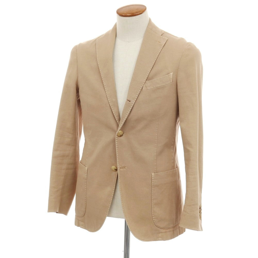 【中古】ボリオリ BOGLIOLI K.JACKET 製品染め コットンポリウレタン 3B テーラードジャケット ベージュ【サイズ46】【 状態ランクC 】【 メンズ 】