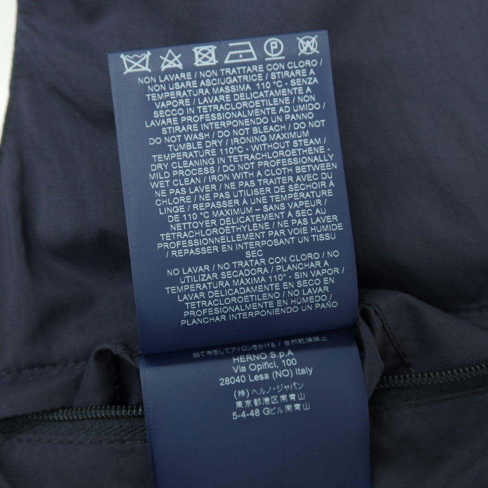 【中古】ヘルノ Herno IN-TECH ナイロンポリウレタン 中綿入り カジュアル系ジレ ベスト ネイビー【サイズ46】【 状態ランクC 】【 メンズ 】