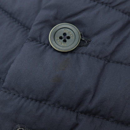 【中古】ヘルノ Herno IN-TECH ナイロンポリウレタン 中綿入り カジュアル系ジレ ベスト ネイビー【サイズ46】【 状態ランクC 】【 メンズ 】