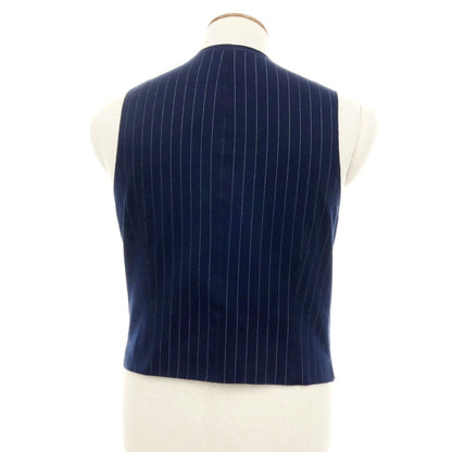 【中古】フォーティーカラッツアンドゴーニーゴ 40ct&amp;525 コットンポリエステル ジャージー ストライプ カジュアル系ジレ ベスト ネイビーxホワイト【サイズ2】【 状態ランクB 】【 メンズ 】