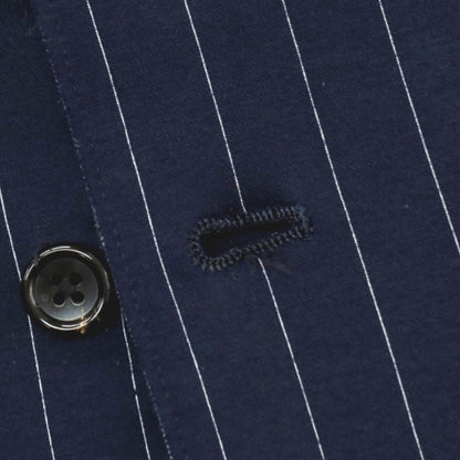 【中古】フォーティーカラッツアンドゴーニーゴ 40ct&amp;525 コットンポリエステル ジャージー ストライプ カジュアル系ジレ ベスト ネイビーxホワイト【サイズ2】【 状態ランクB 】【 メンズ 】