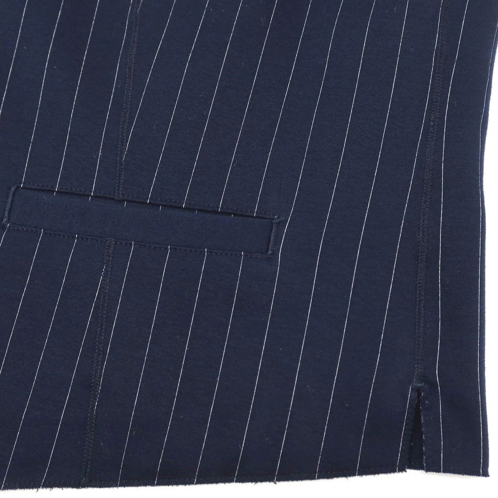 【中古】フォーティーカラッツアンドゴーニーゴ 40ct&amp;525 コットンポリエステル ジャージー ストライプ カジュアル系ジレ ベスト ネイビーxホワイト【サイズ2】【 状態ランクB 】【 メンズ 】