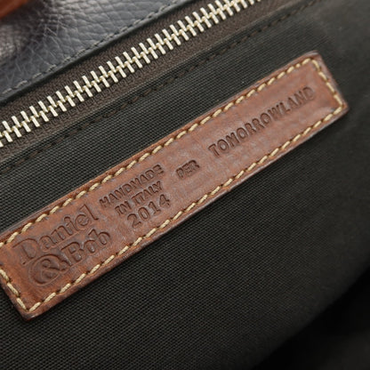 【中古】ダニエルアンドボブ Daniel &amp; Bob TOMORROWLAND別注 レザー トートバッグ ブラックxブラウン【 状態ランクC 】【 メンズ 】