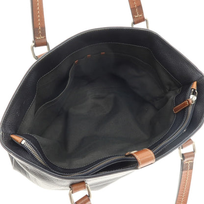 【中古】ダニエルアンドボブ Daniel &amp; Bob TOMORROWLAND別注 レザー トートバッグ ブラックxブラウン【 状態ランクC 】【 メンズ 】