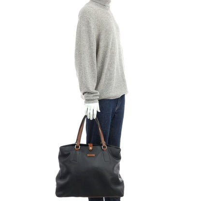 【中古】ダニエルアンドボブ Daniel &amp; Bob TOMORROWLAND別注 レザー トートバッグ ブラックxブラウン【 状態ランクC 】【 メンズ 】