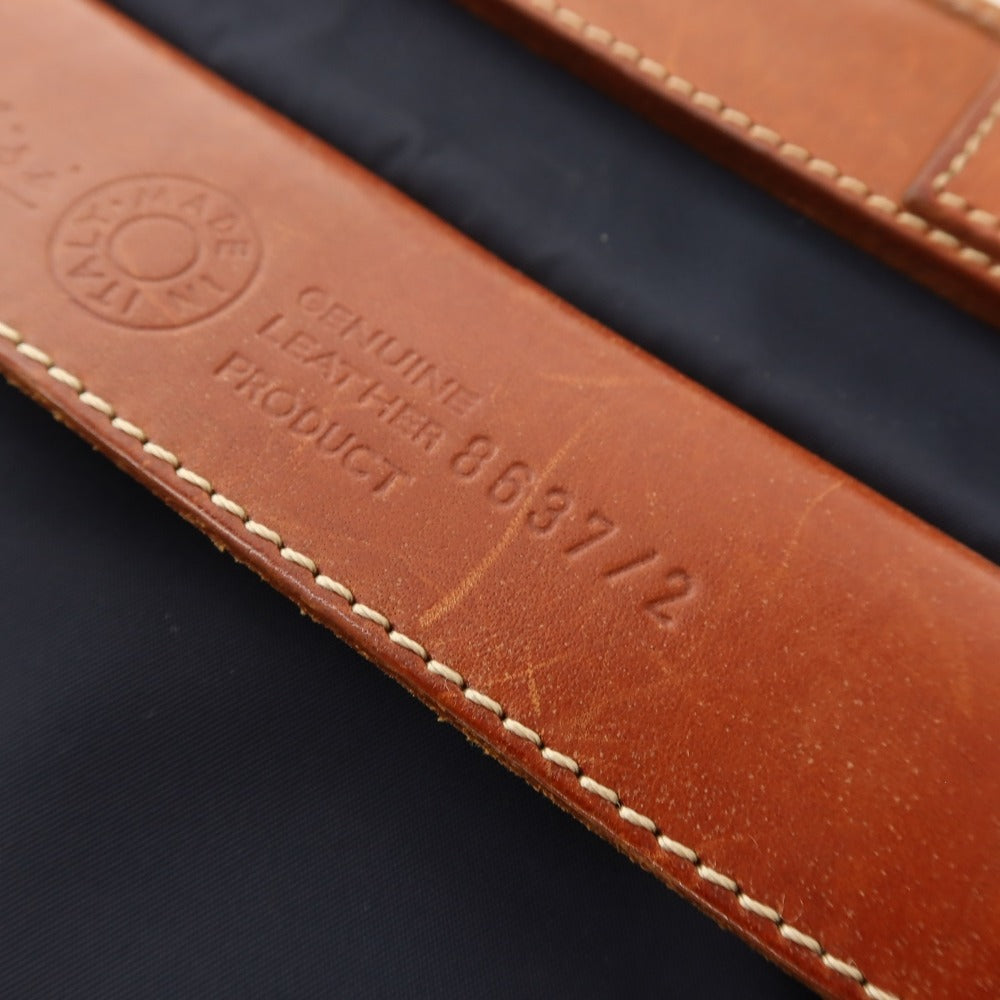【中古】フェリージ Felisi 8637/2 ナイロン レザー ブリーフケース ネイビーxブラウン【 状態ランクC 】【 メンズ 】