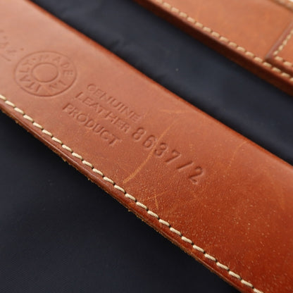 【中古】フェリージ Felisi 8637/2 ナイロン レザー ブリーフケース ネイビーxブラウン【 状態ランクC 】【 メンズ 】